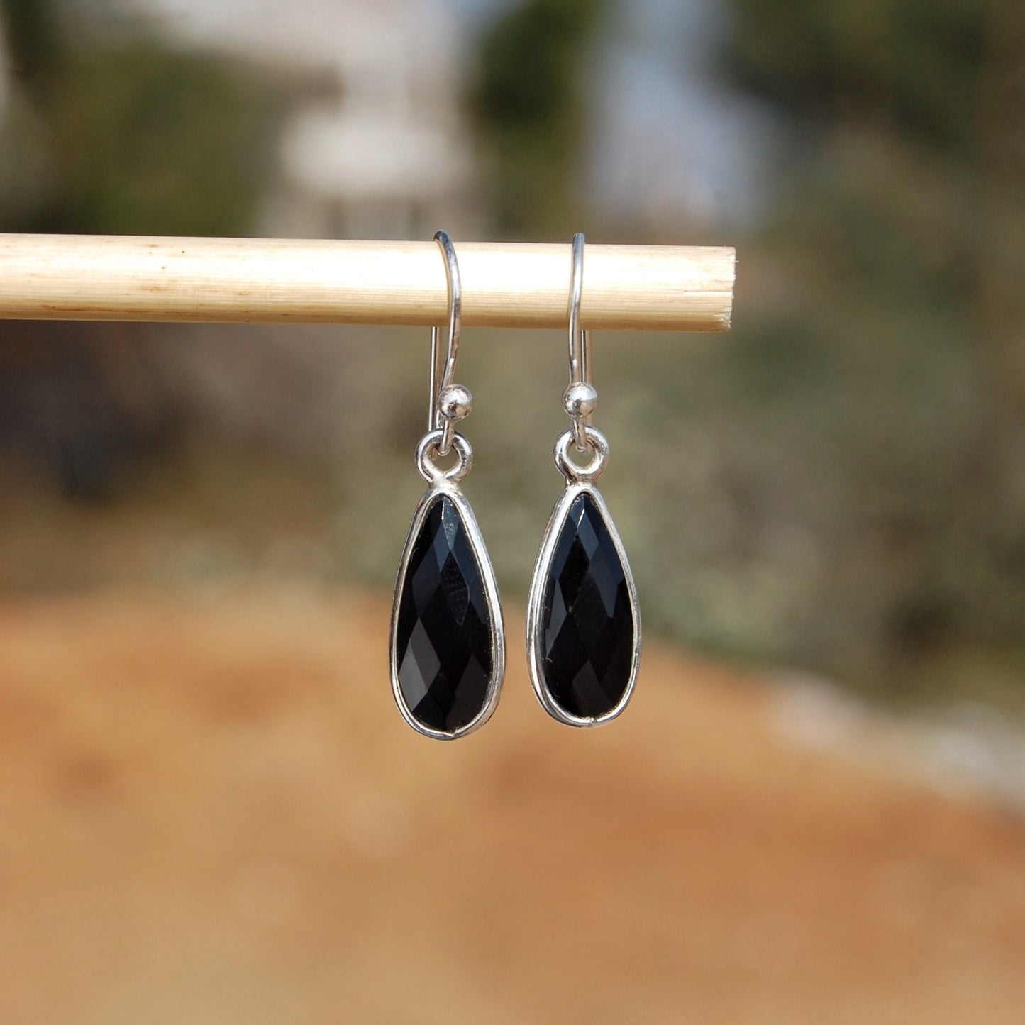 Black Onyx Drop Earrings