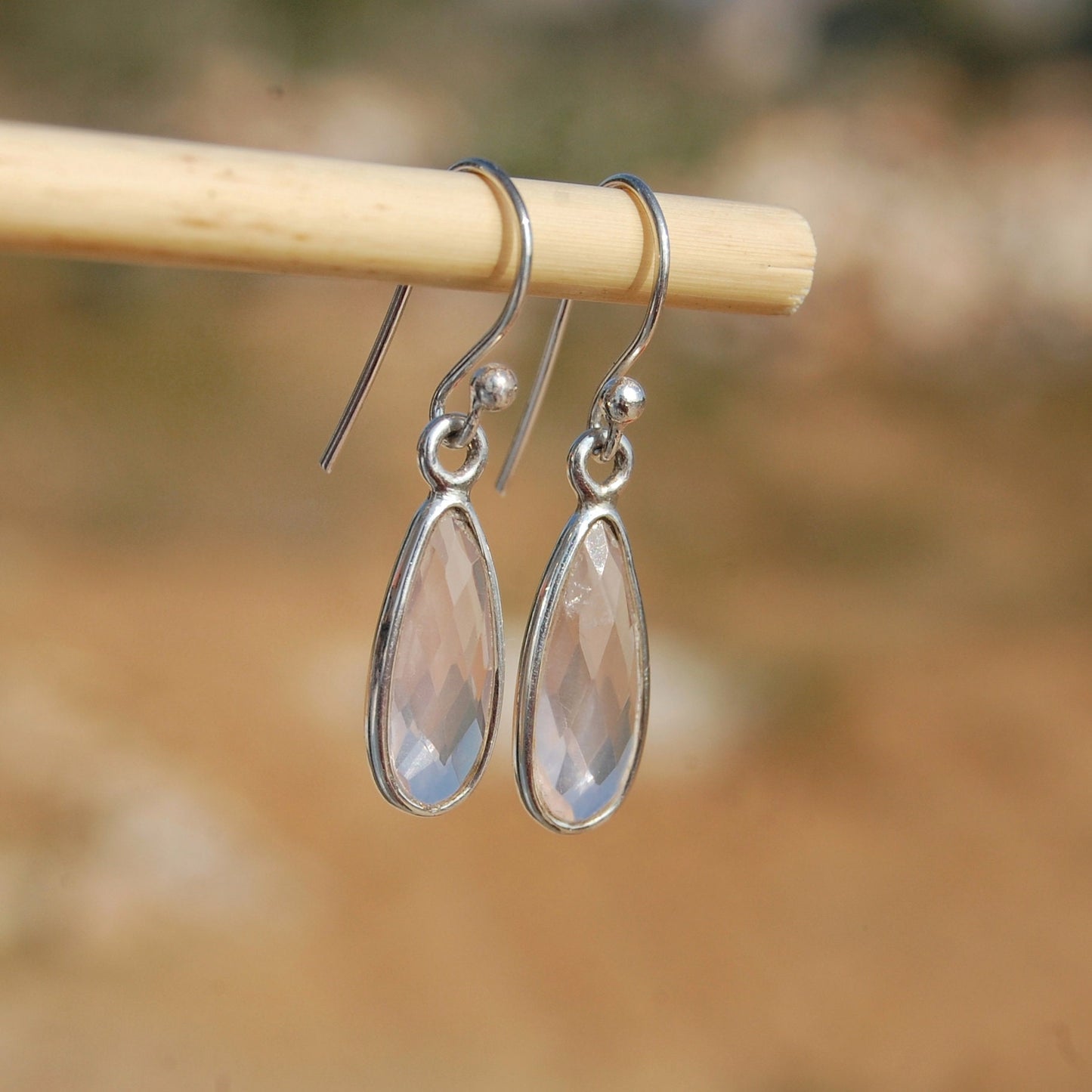 Rose Quartz Drop Earrings
