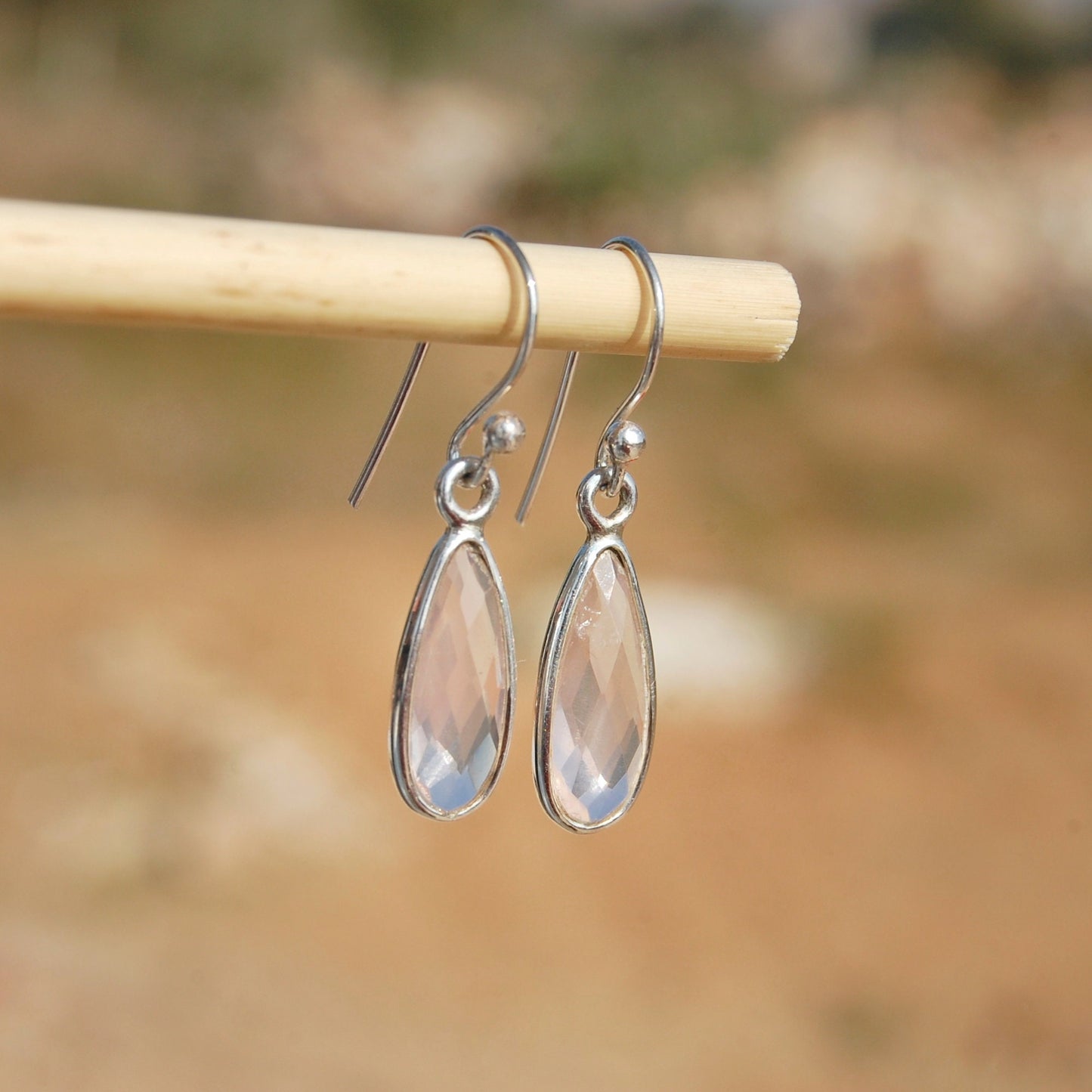 Rose Quartz Drop Earrings