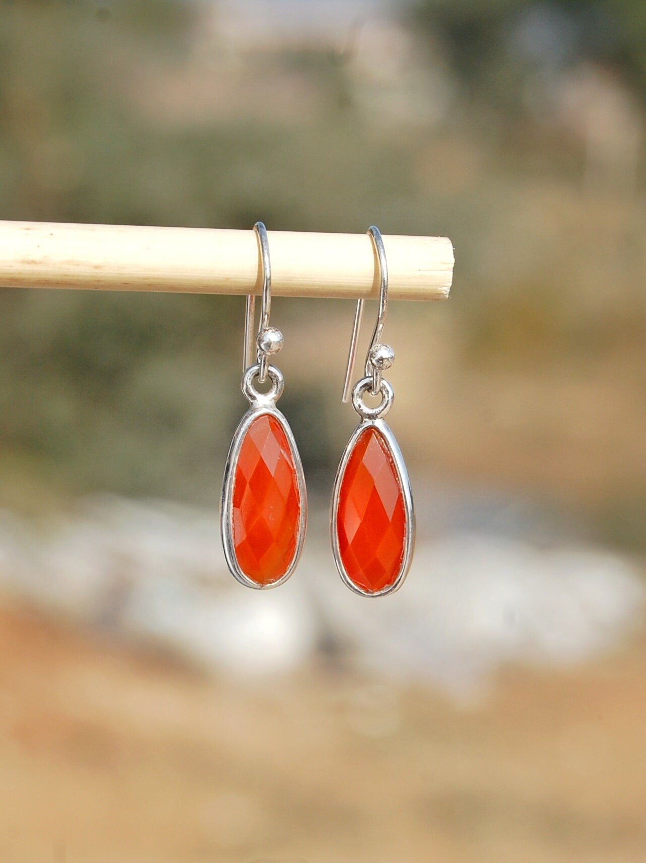 Carnelian Drop Earrings