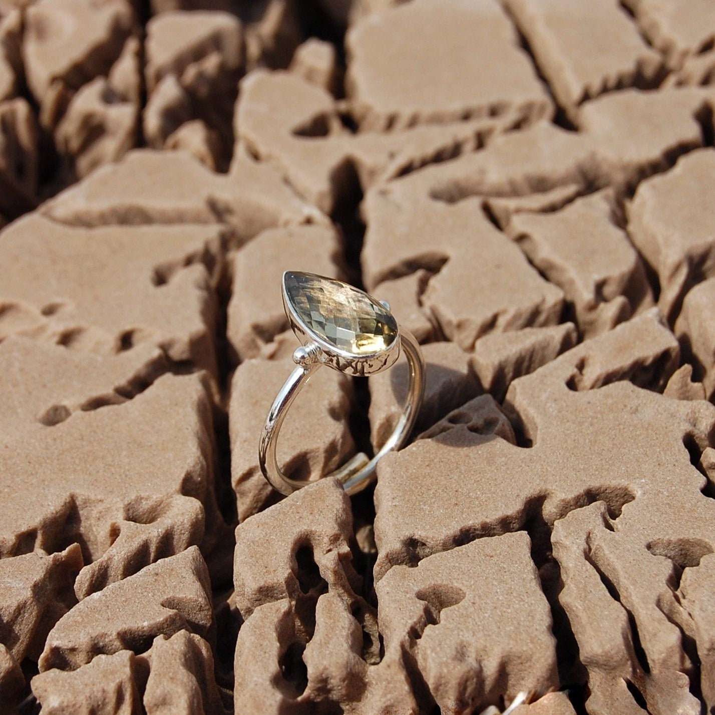 Yellow Citrine Ring