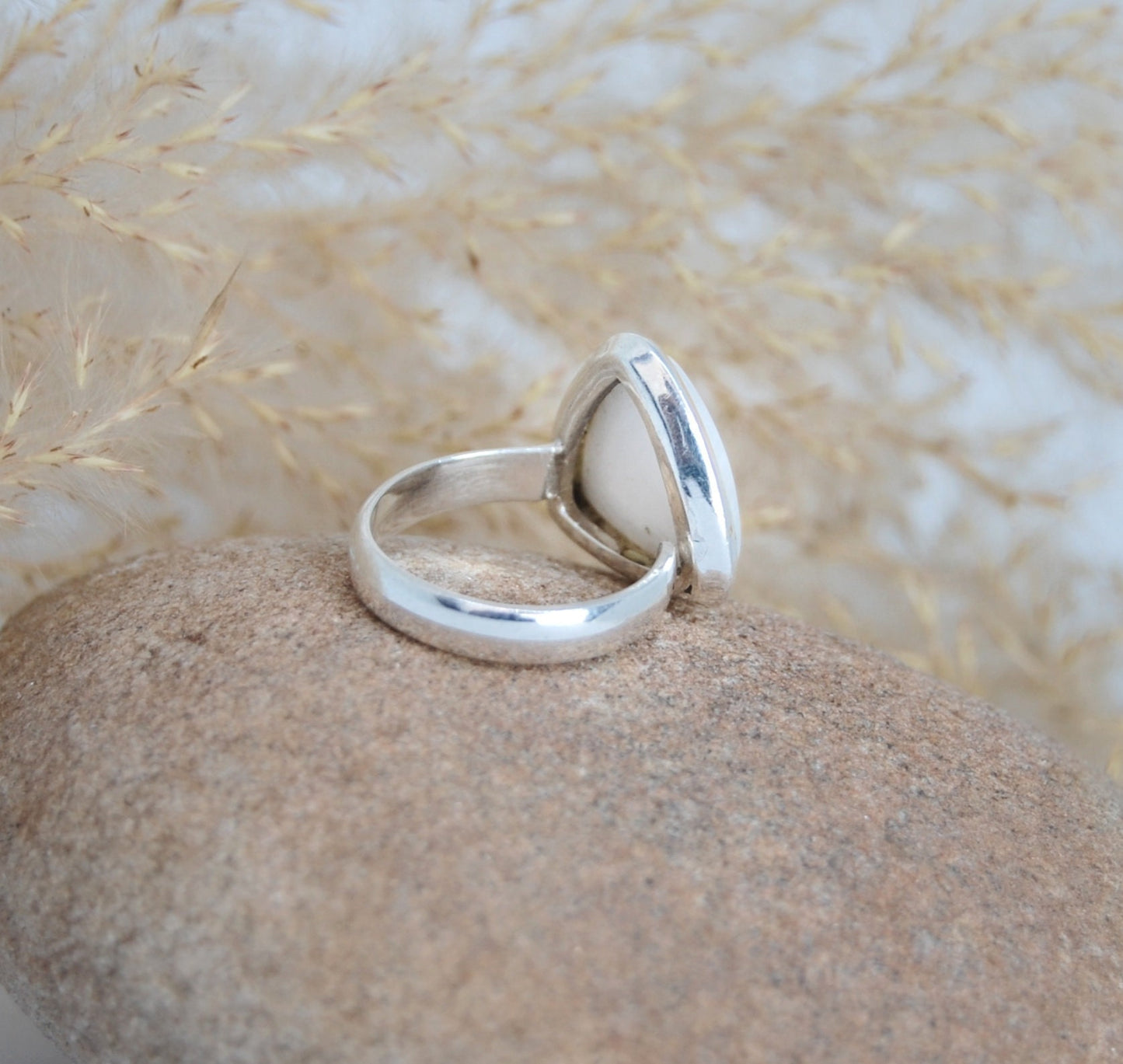 White Quartz Statement Ring