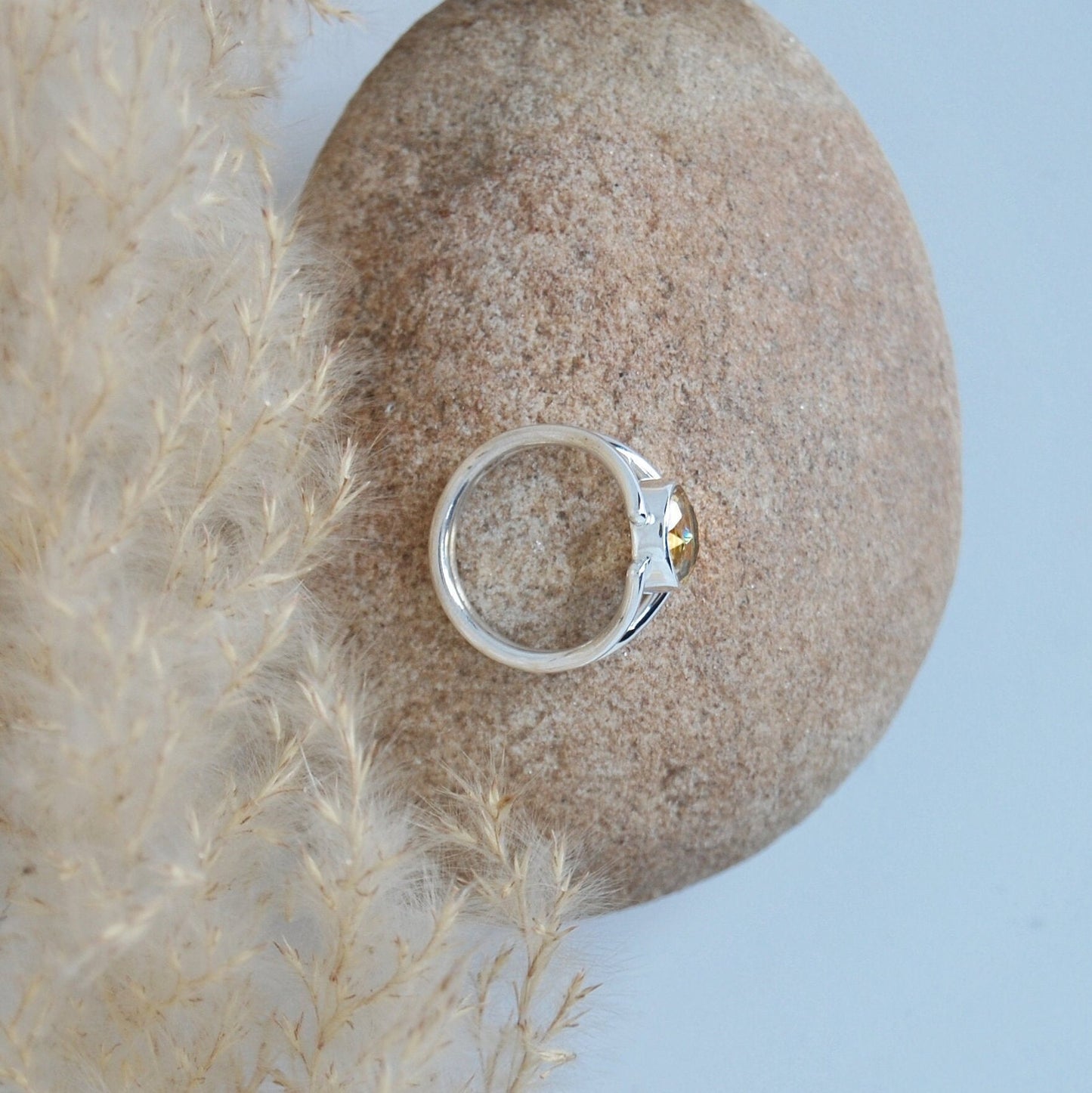Yellow Citrine Ring