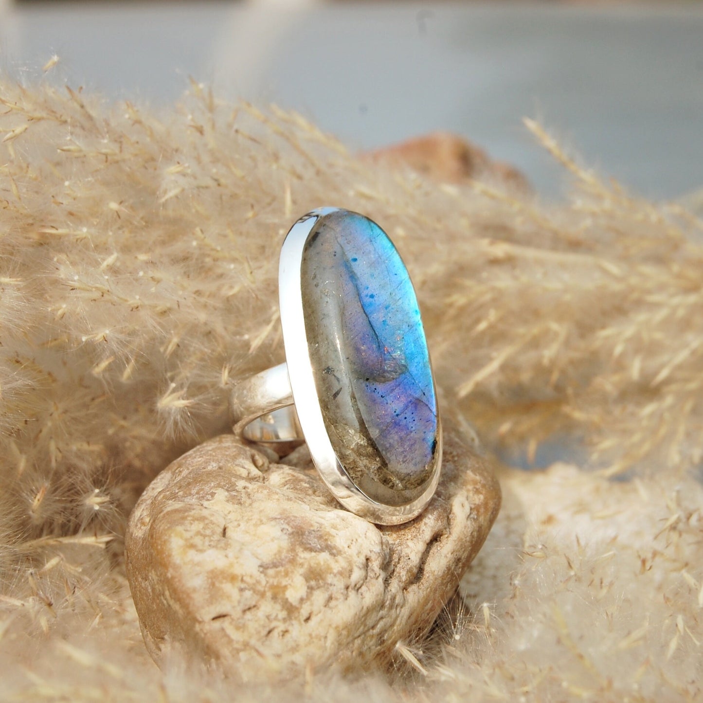 Labradorite Statement Ring