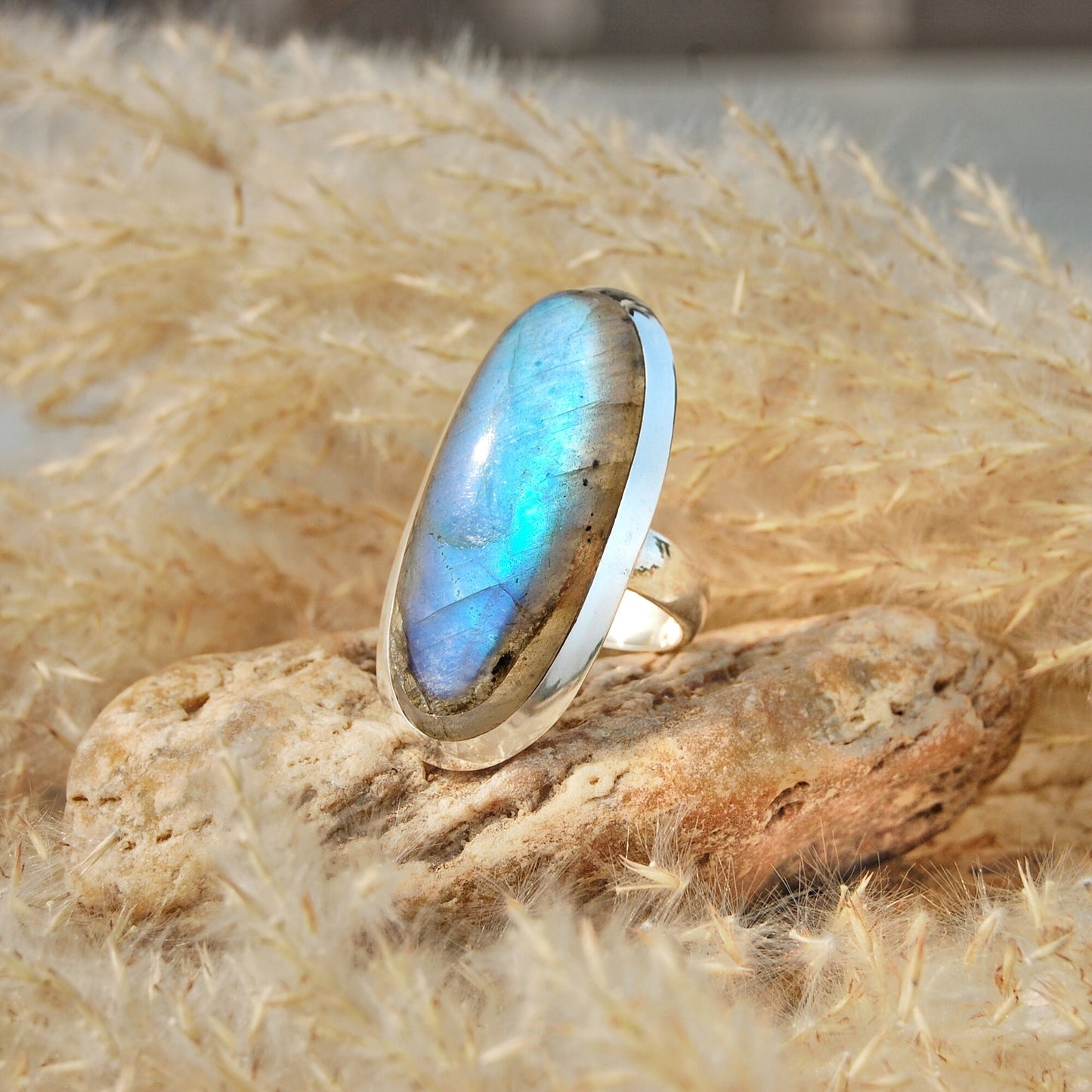 Labradorite Statement Ring