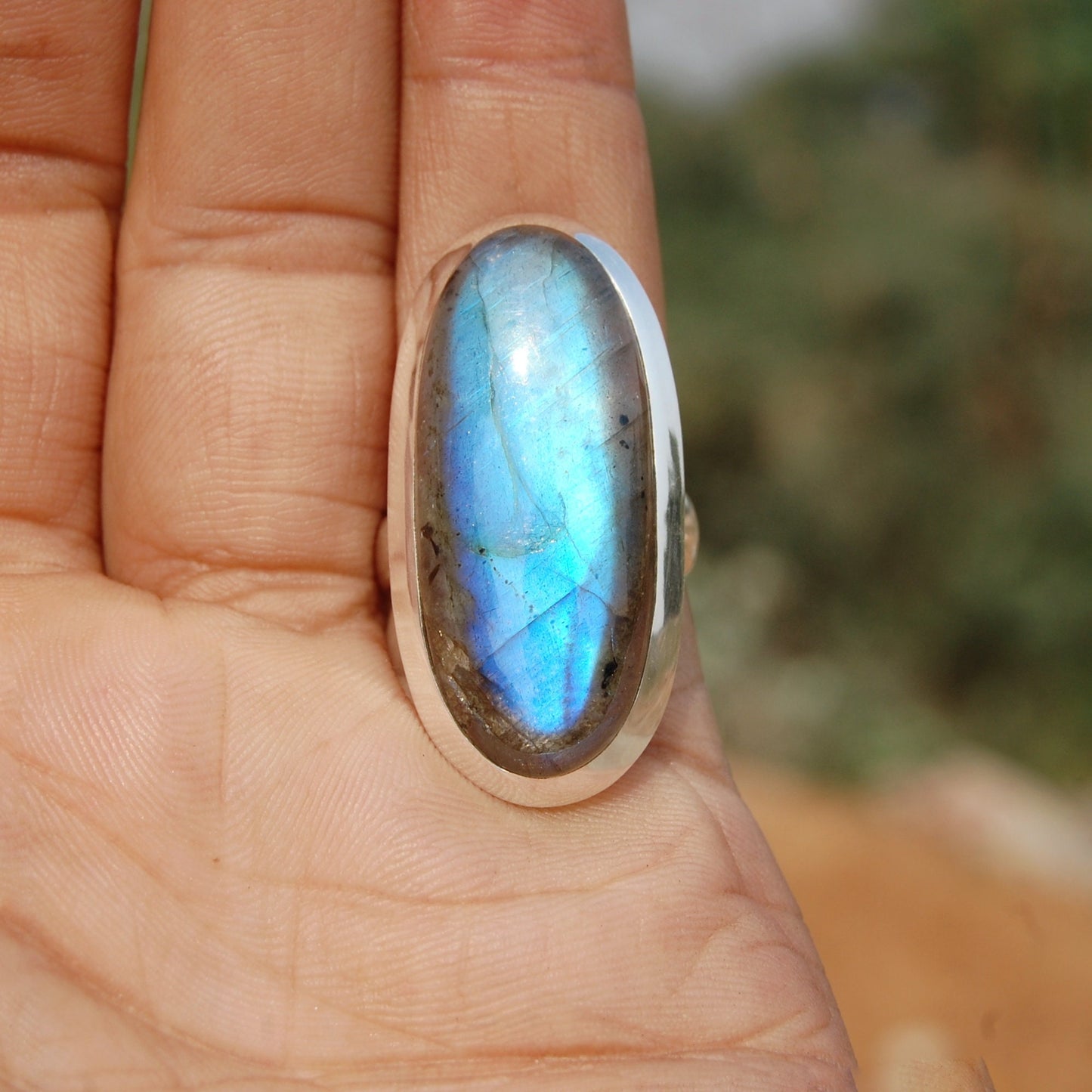 Labradorite Statement Ring