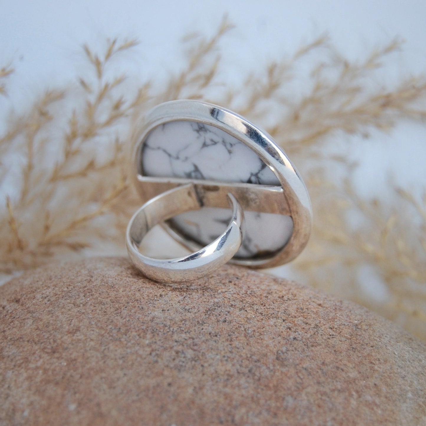 Howlite Statement Ring