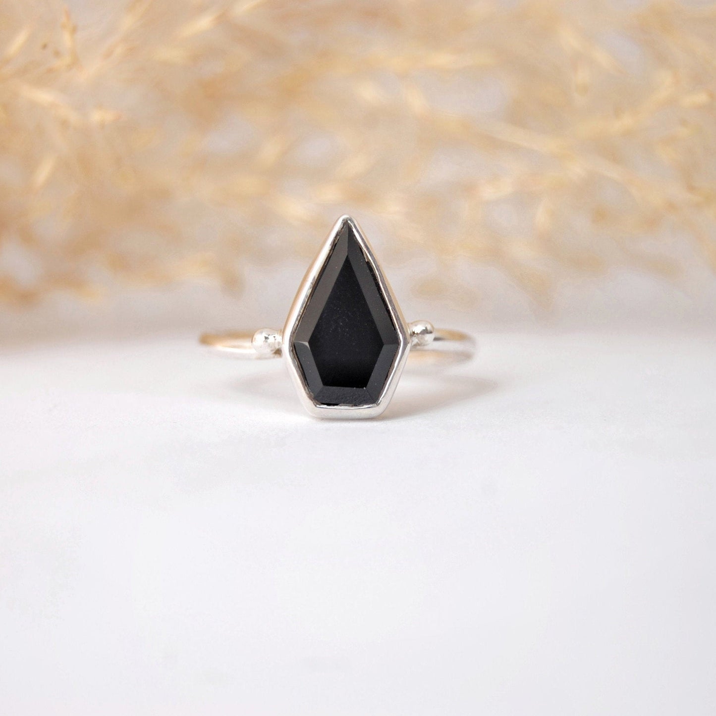 Black Onyx Kite Ring