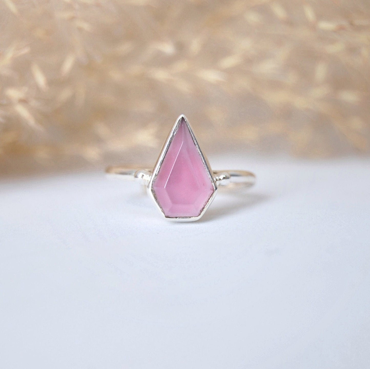 Pink Chalcedony Kite Ring