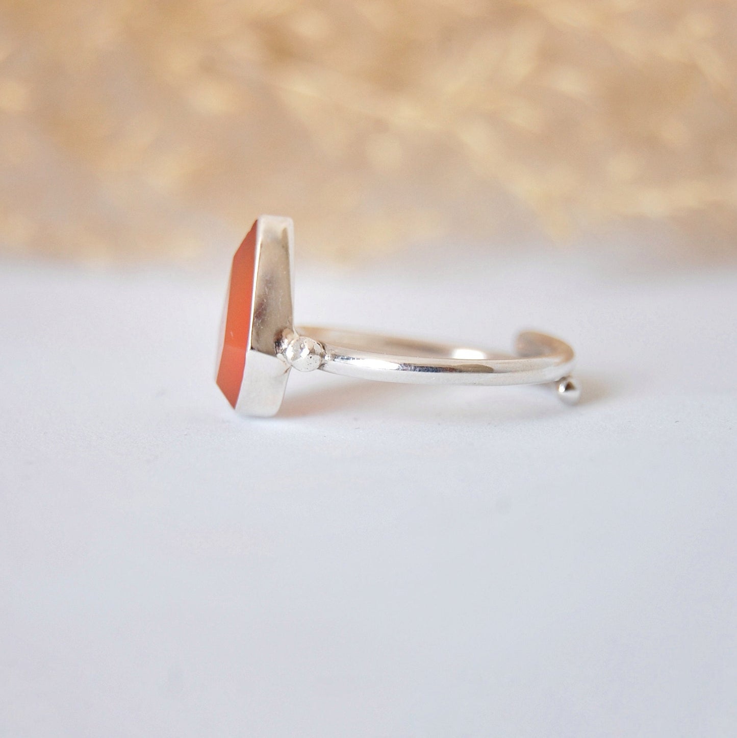 Orange Carnelian Kite Ring