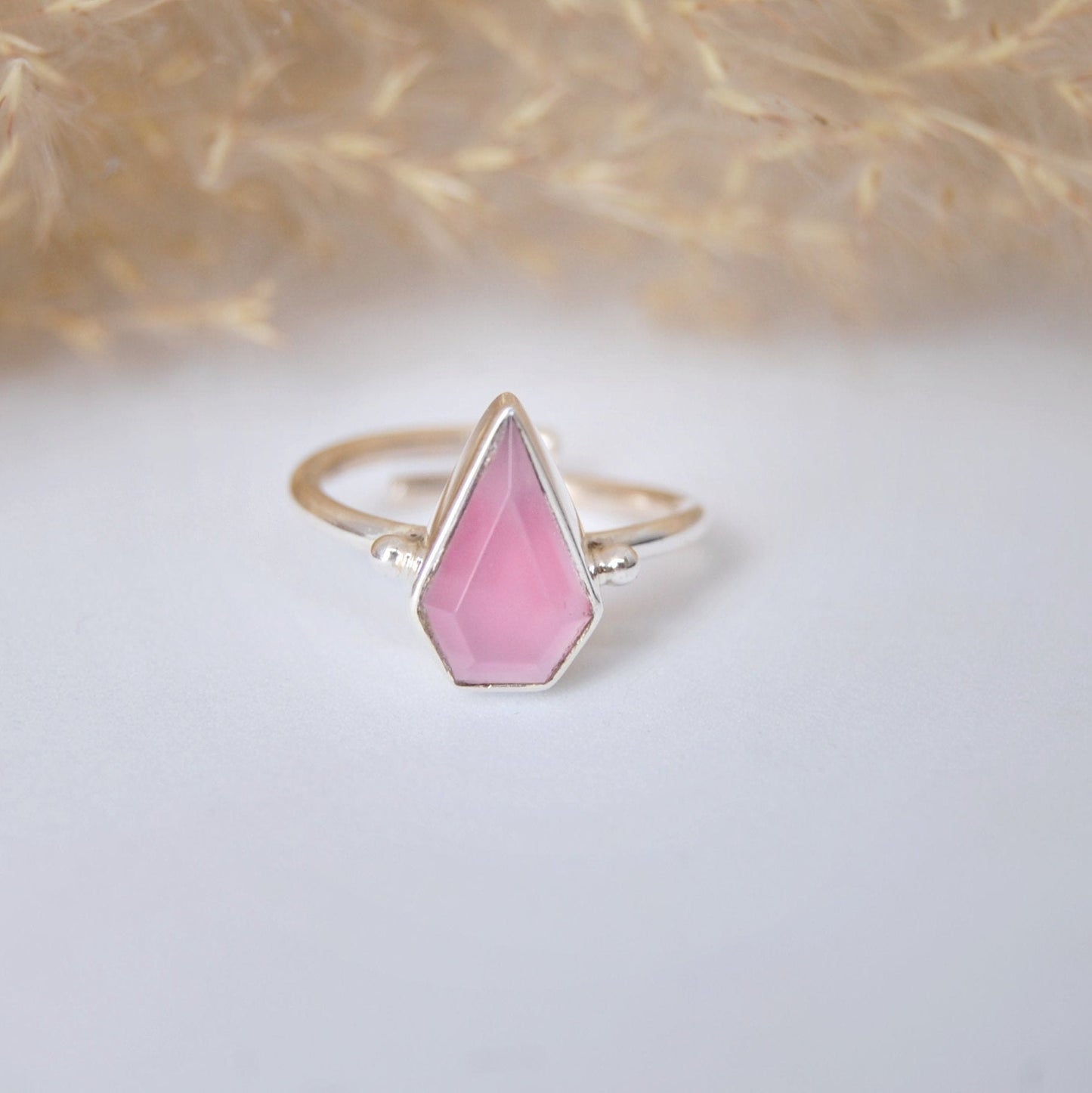 Pink Chalcedony Kite Ring