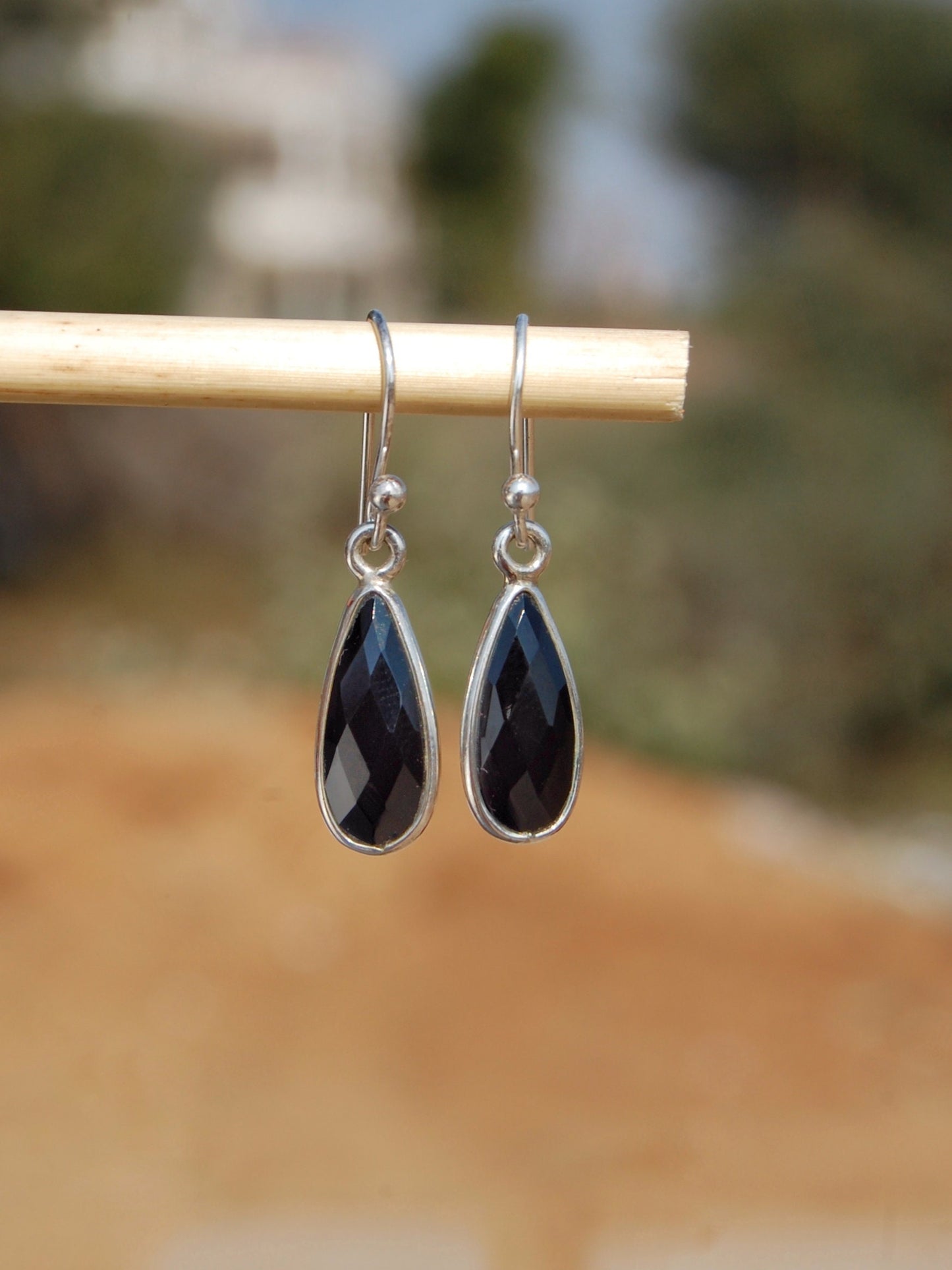 Black Onyx Drop Earrings