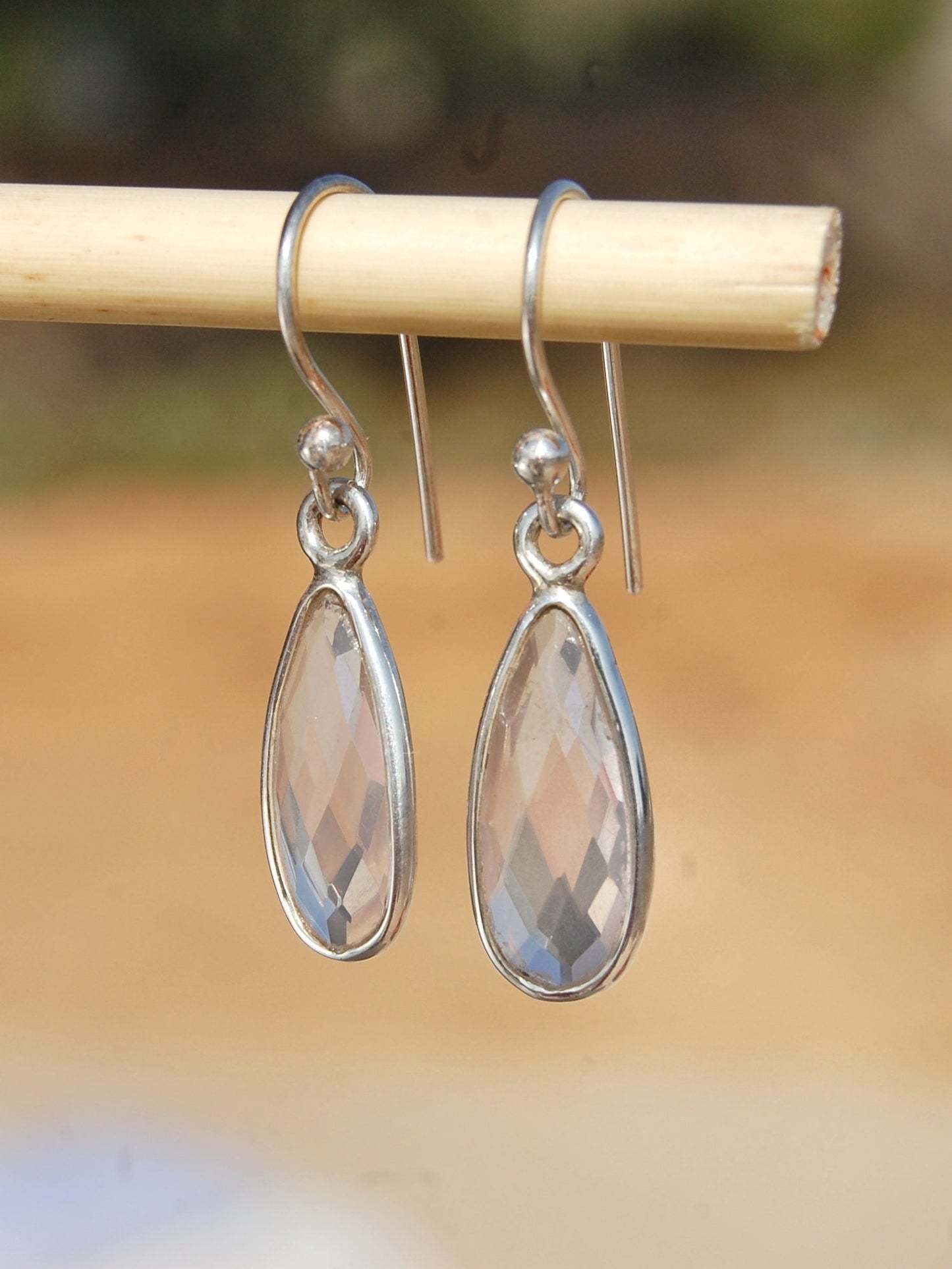 Rose Quartz Drop Earrings