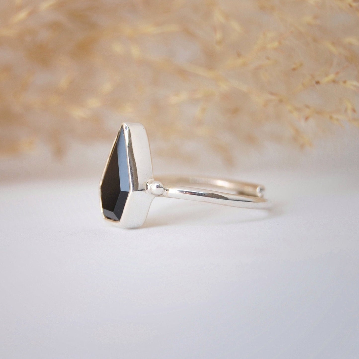 Black Onyx Kite Ring