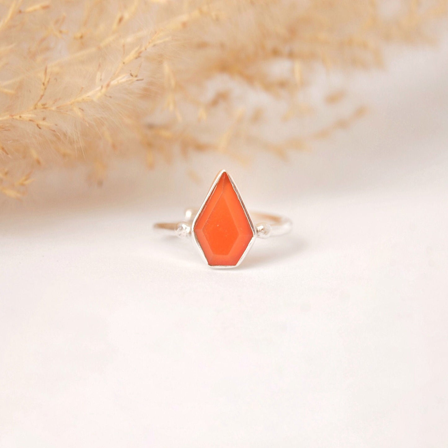 Orange Carnelian Kite Ring