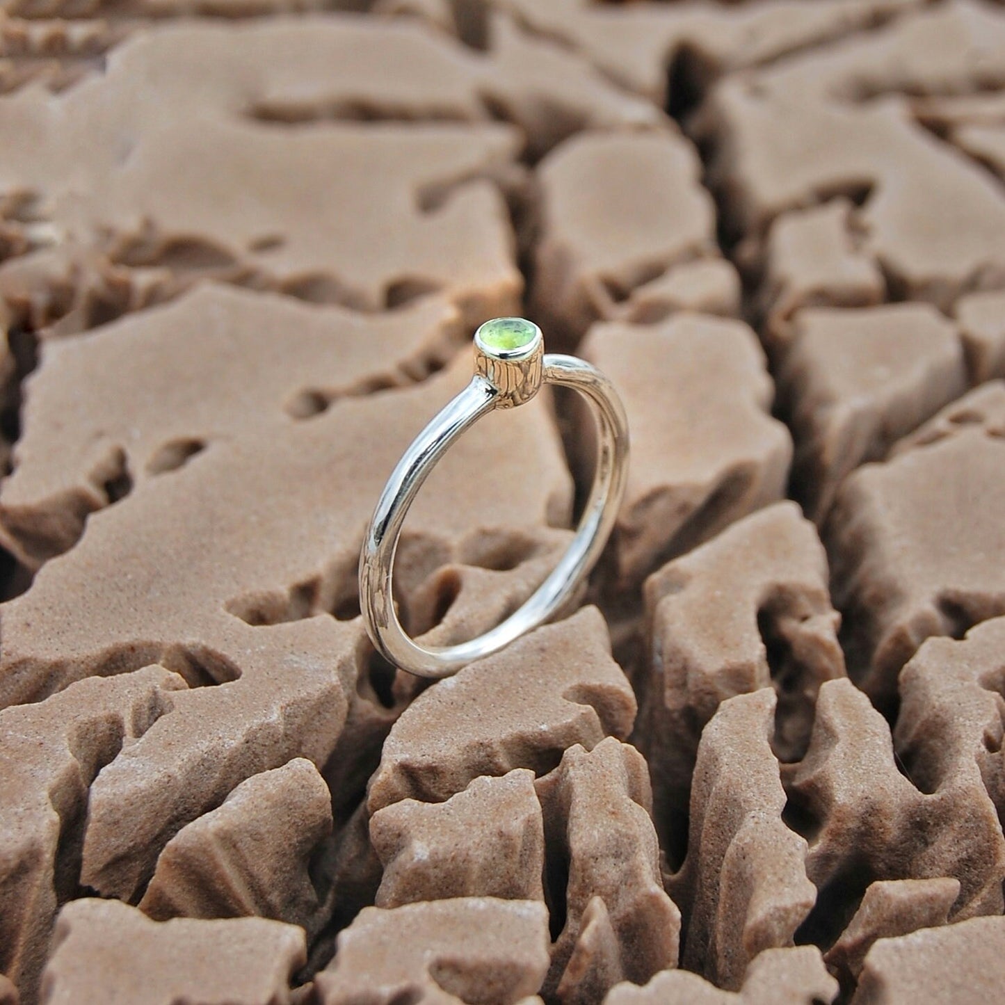 Green Peridot Ring