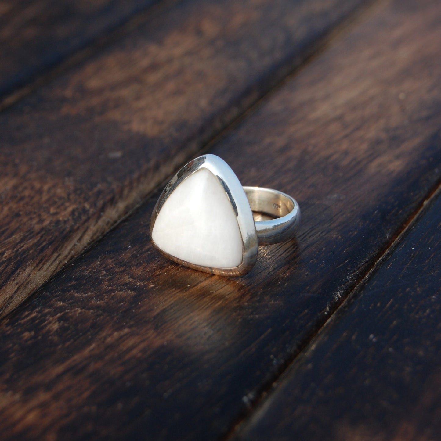 White Quartz Statement Ring