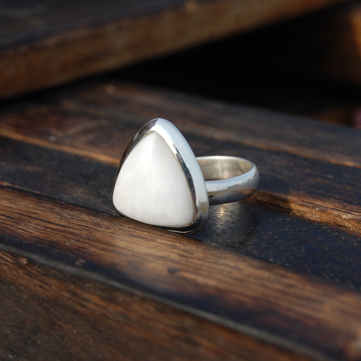 White Quartz Statement Ring