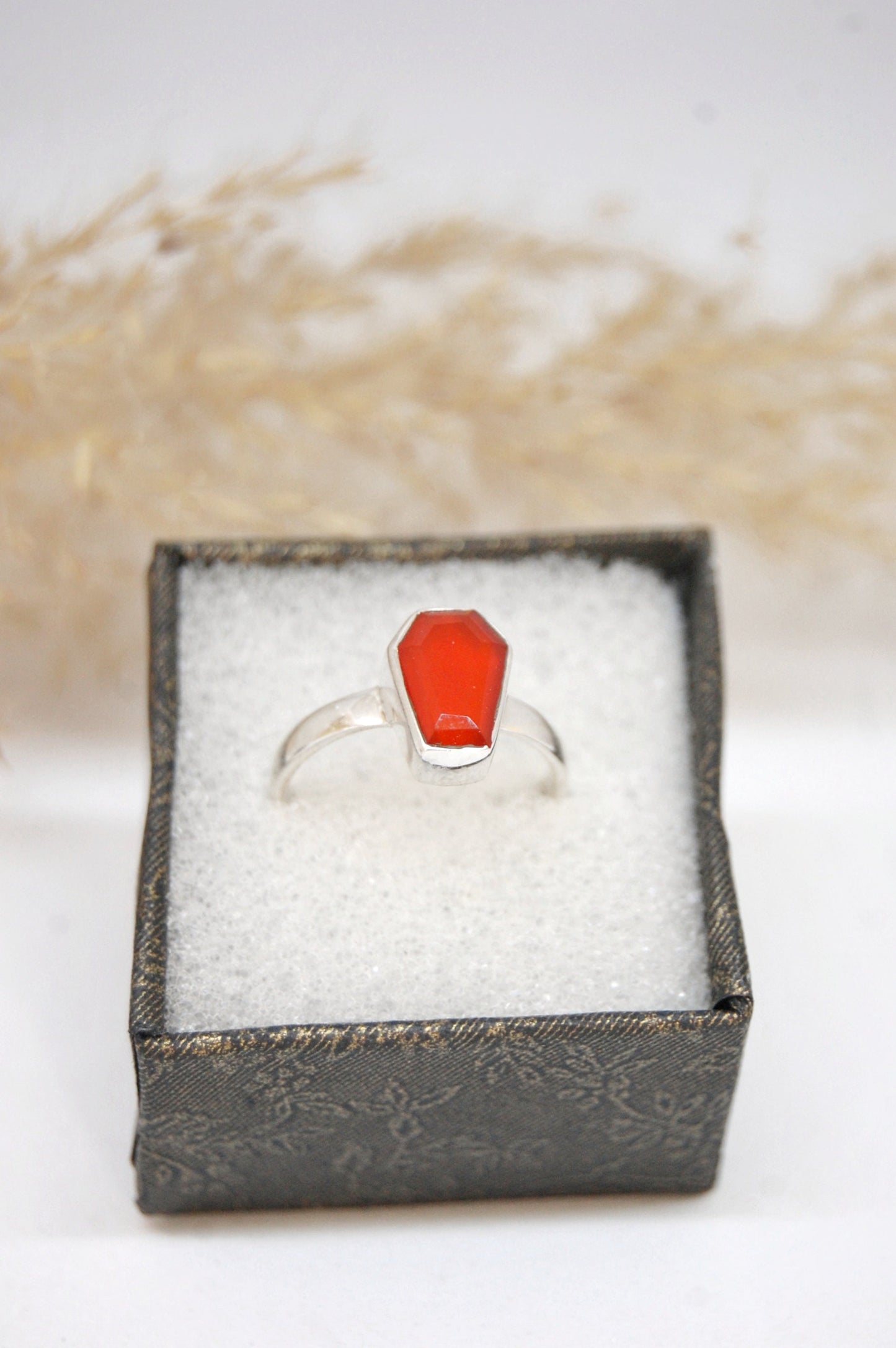 Orange Carnelian Ring