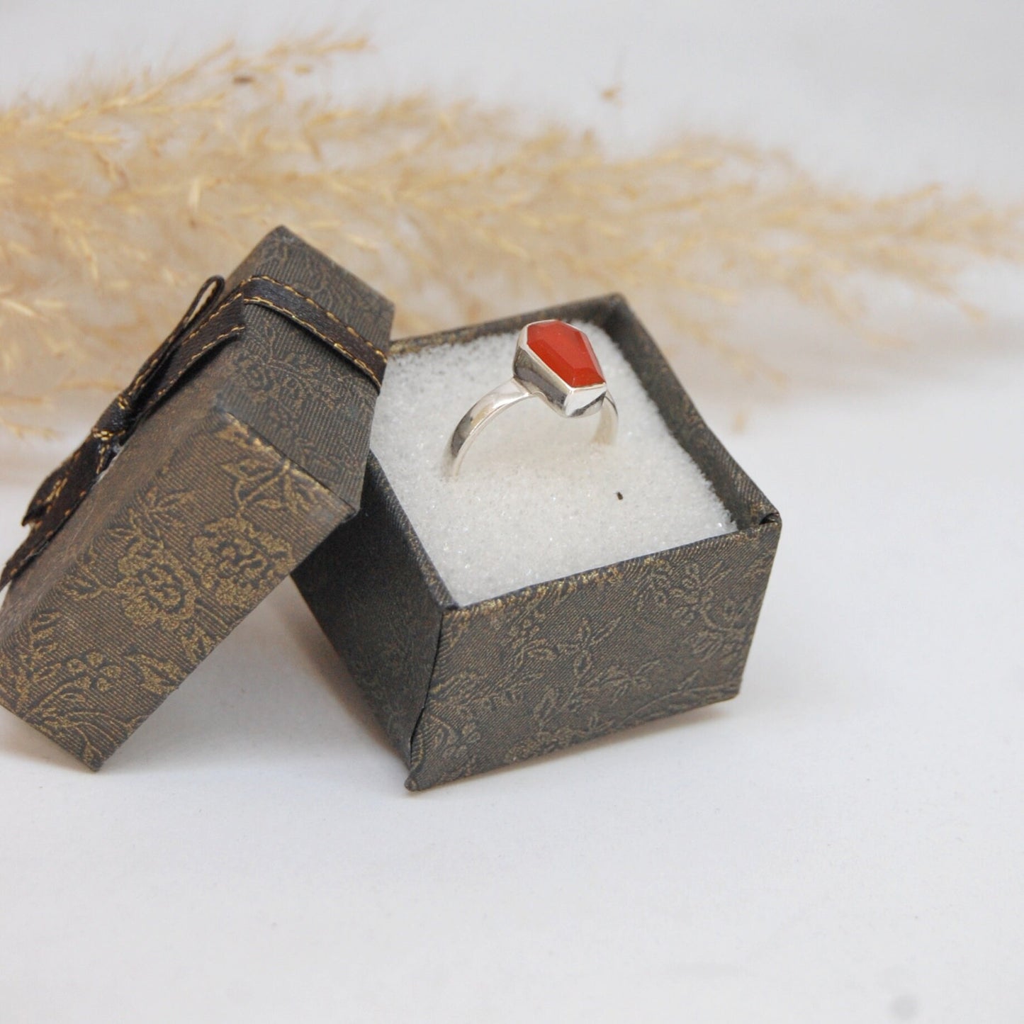 Orange Carnelian Ring