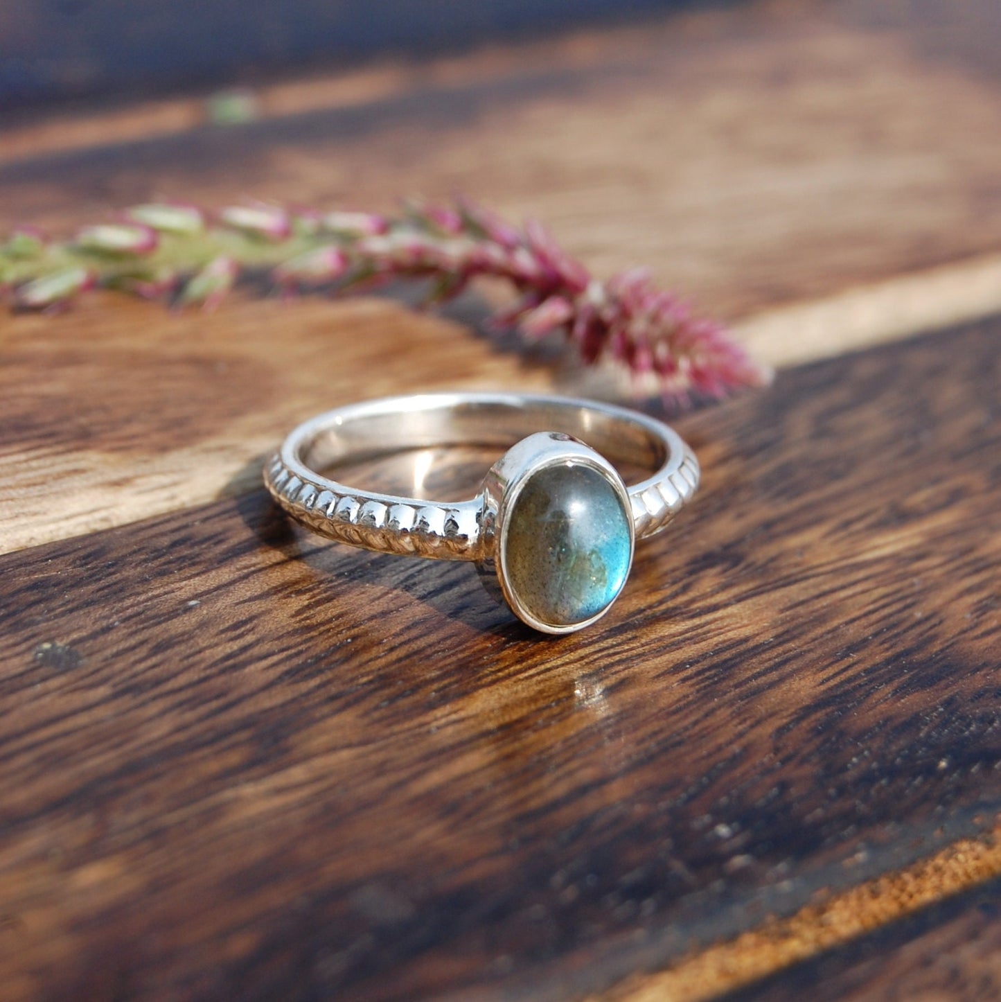 Labradorite Dainty Ring
