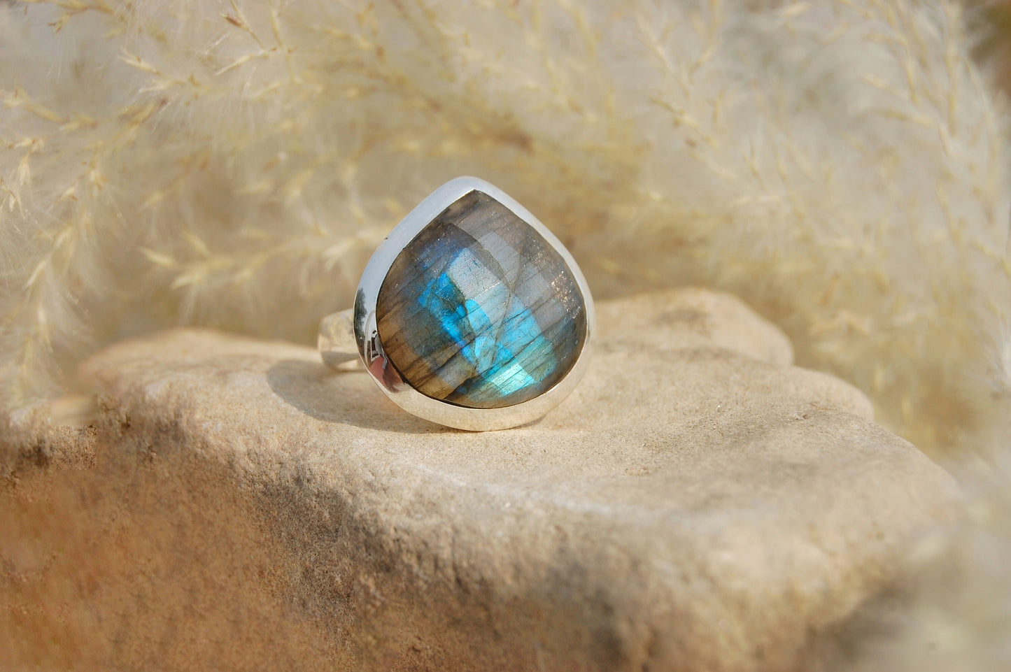 Labradorite Statement Ring