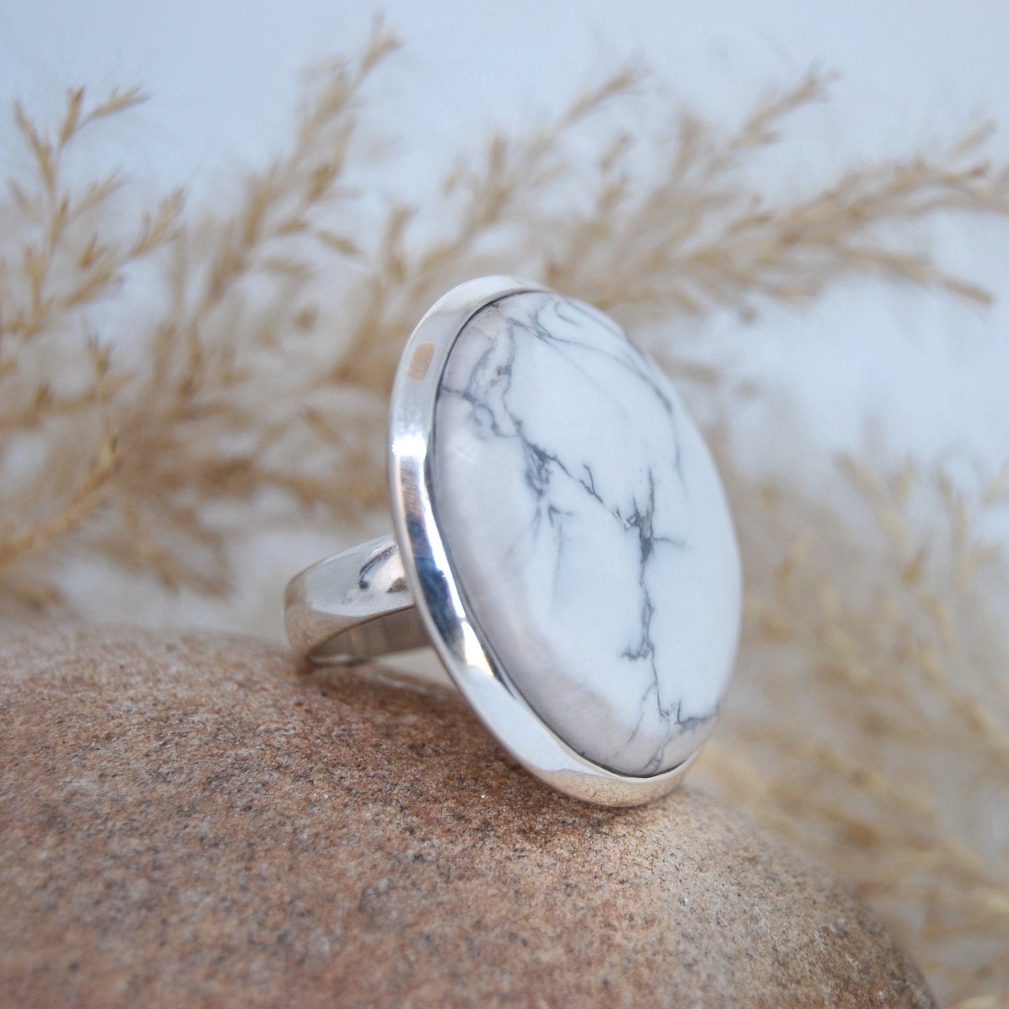 Howlite Statement Ring