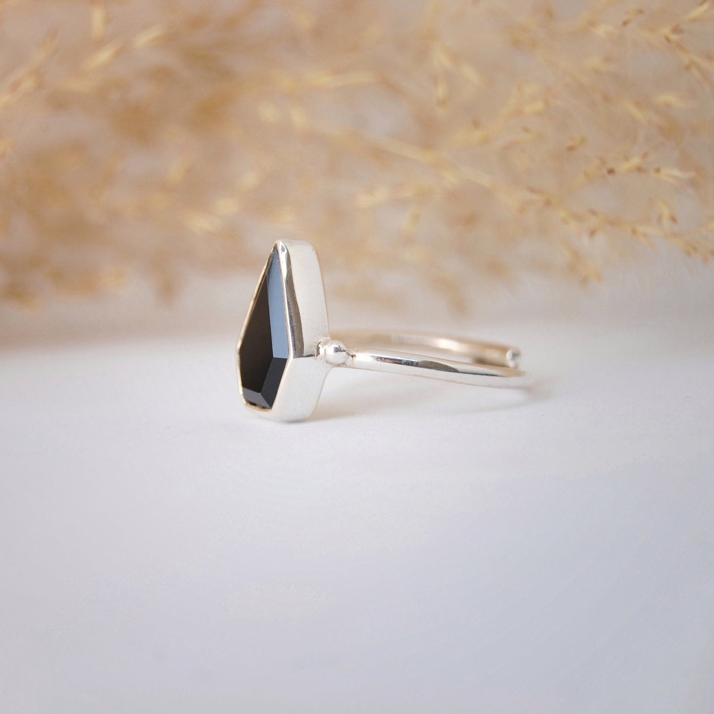Black Onyx Kite Ring