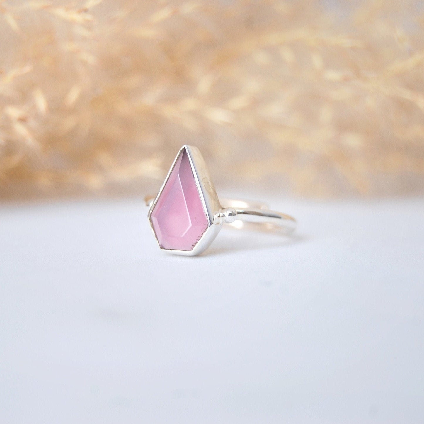 Pink Chalcedony Kite Ring