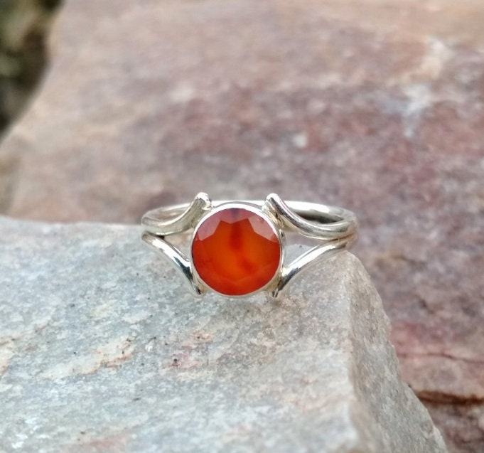 Orange Carnelian Ring
