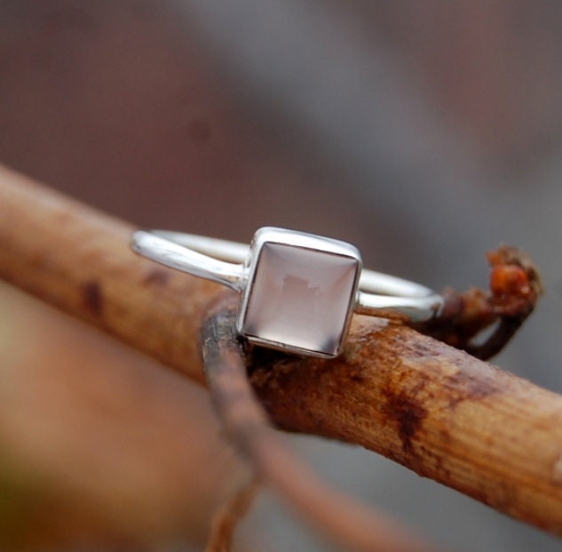 Pretty Pink Chalcedony Ring