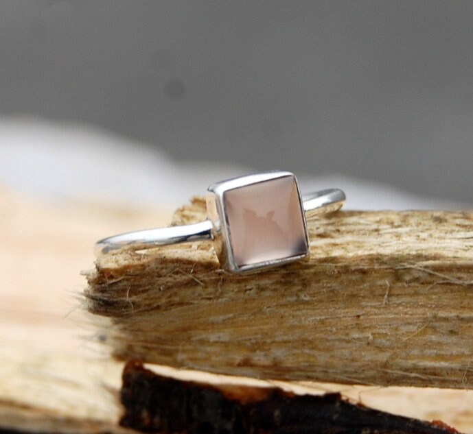 Pretty Pink Chalcedony Ring
