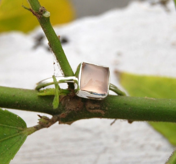 Pretty Pink Chalcedony Ring