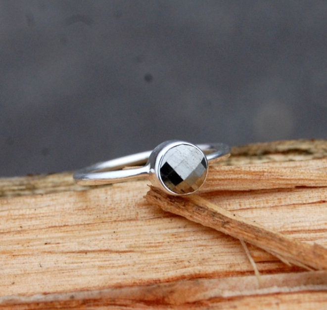 Pyrite Silver Ring