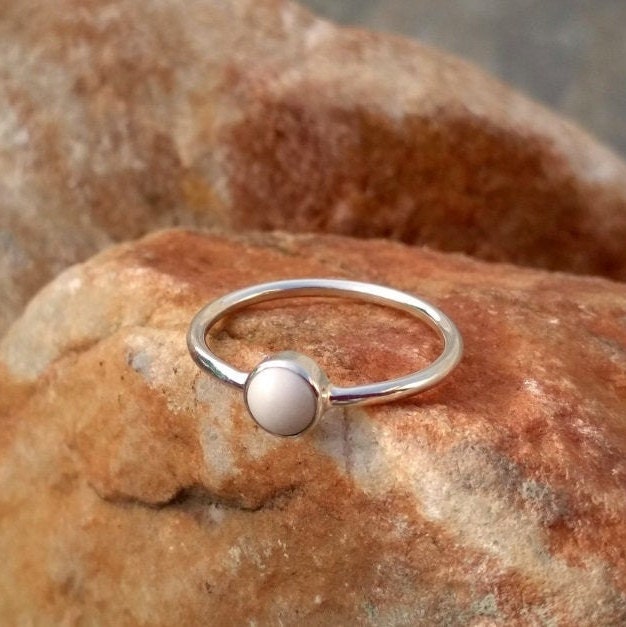 White Agate Ring