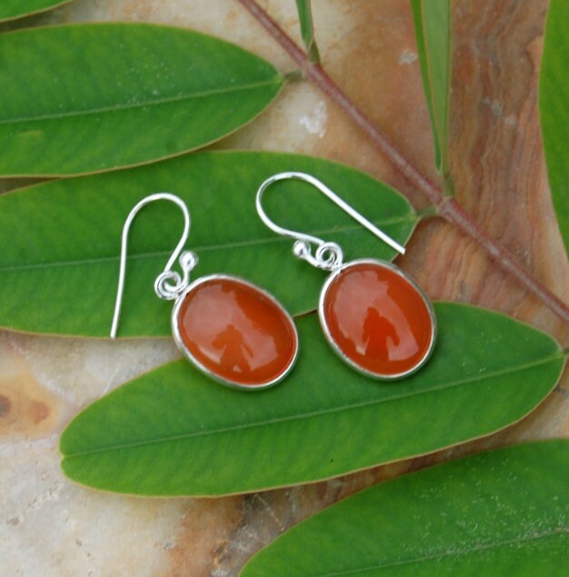 Orange Carnelian Earrings