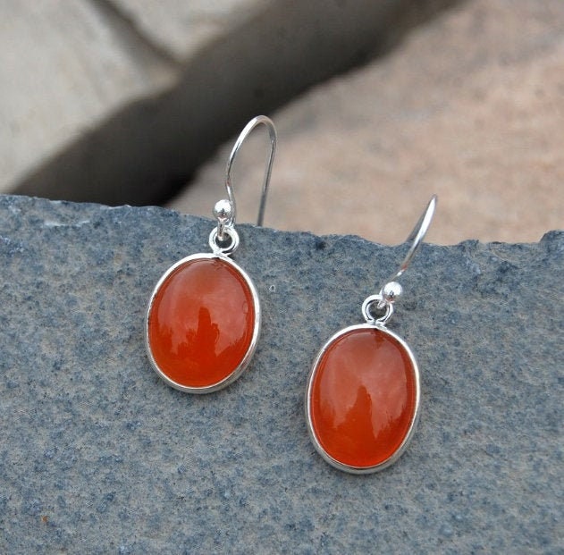 Orange Carnelian Earrings