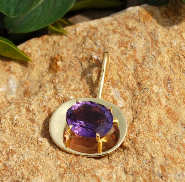Amethyst Gold Plated Pendant