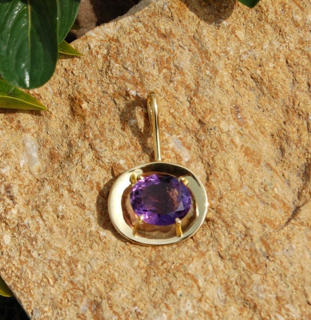 Amethyst Gold Plated Pendant