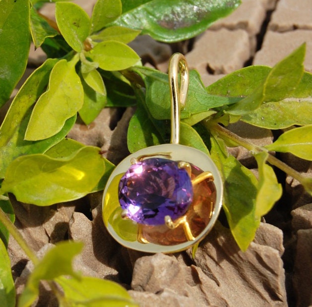 Amethyst Gold Plated Pendant
