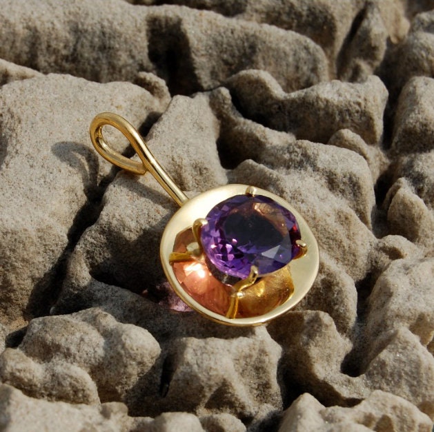 Amethyst Gold Plated Pendant