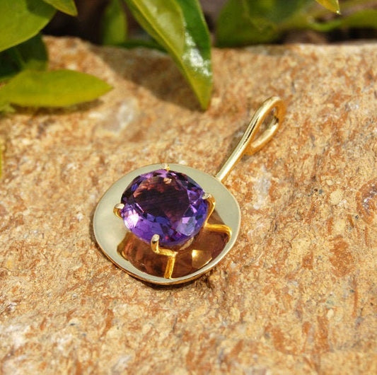 Amethyst Gold Plated Pendant