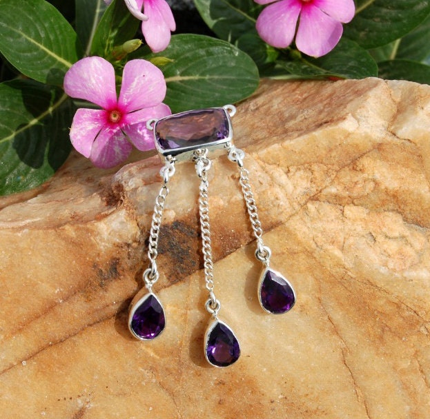 Amethyst Drop Pendant
