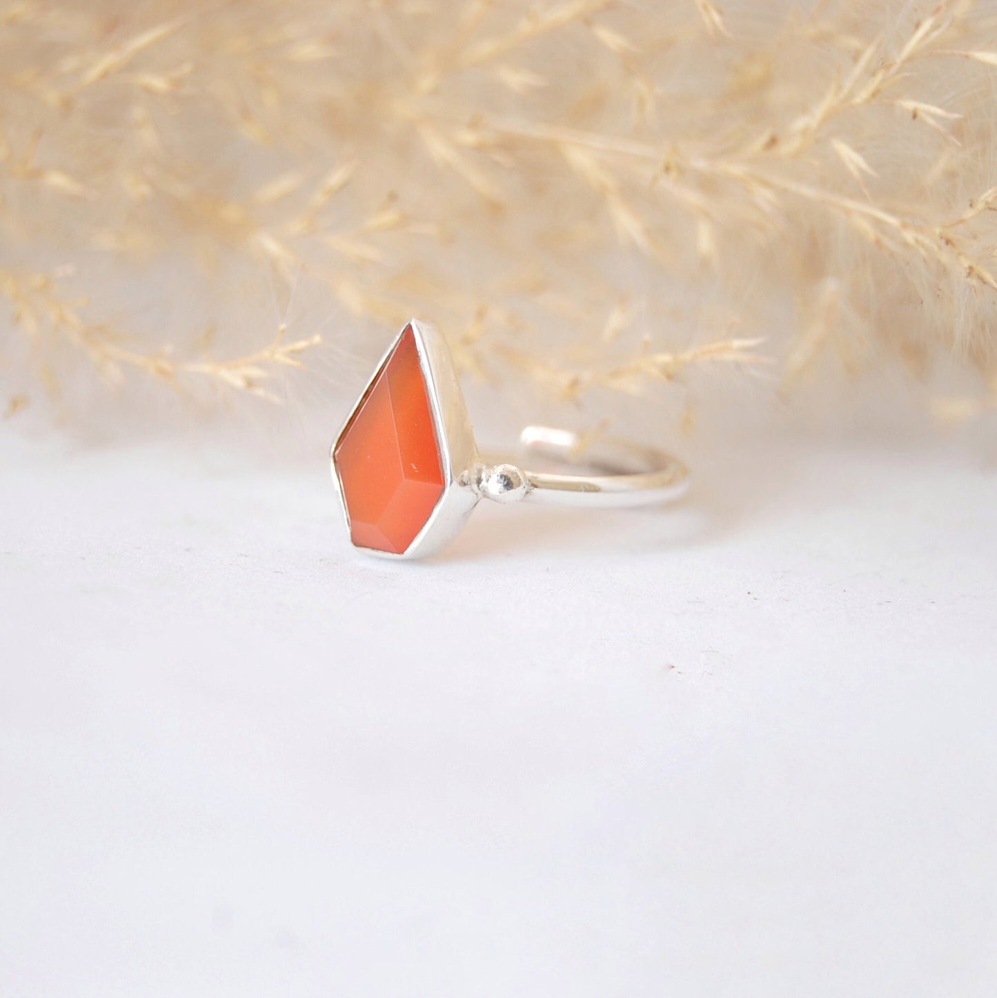 Orange Carnelian Kite Ring