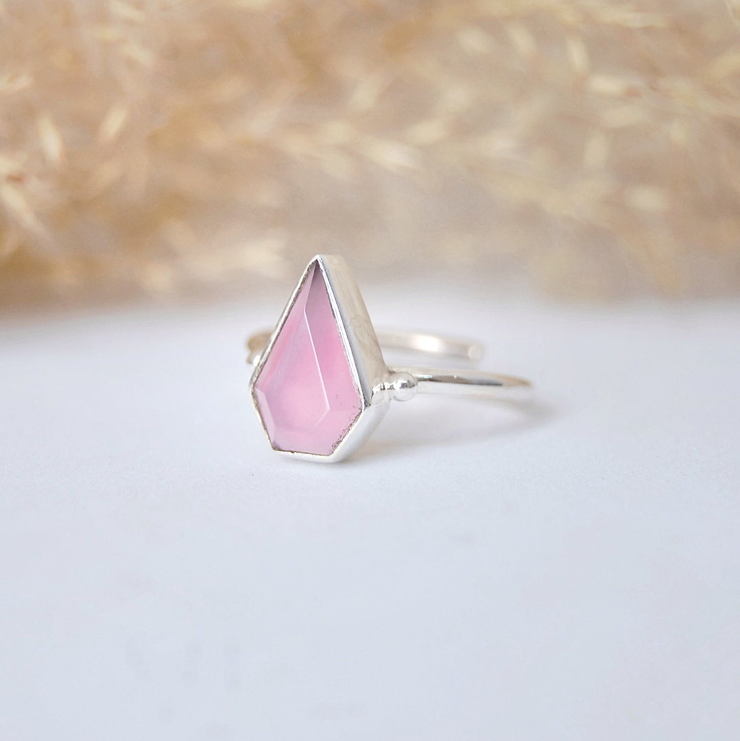 Pink Chalcedony Kite Ring