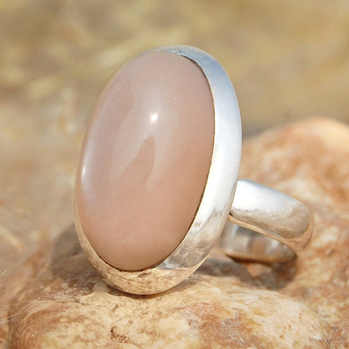 Grey Moonstone Ring