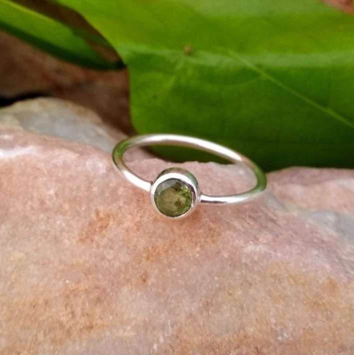 Green Peridot Ring