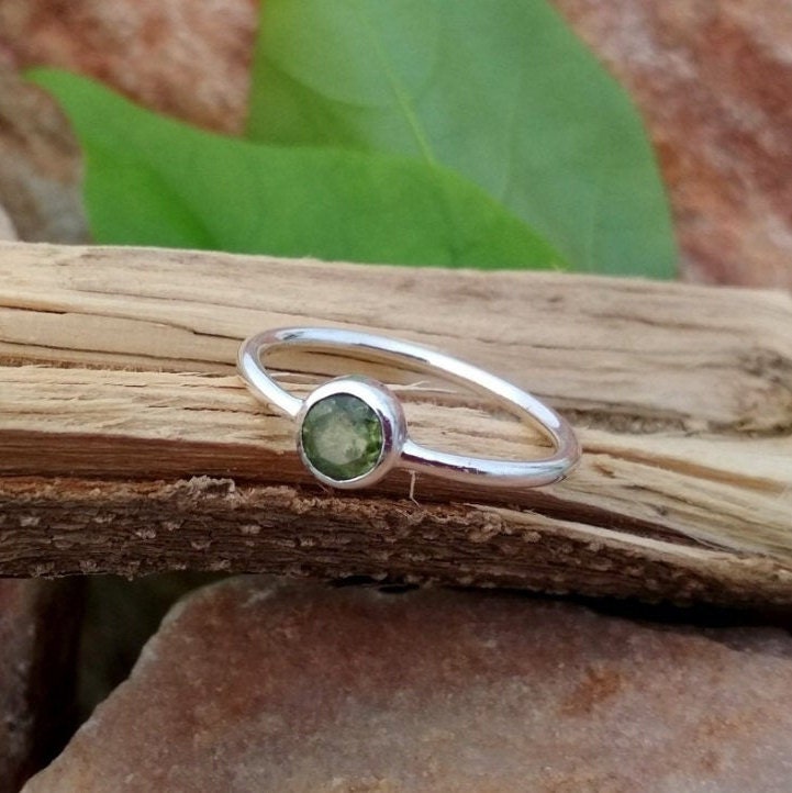 Green Peridot Ring