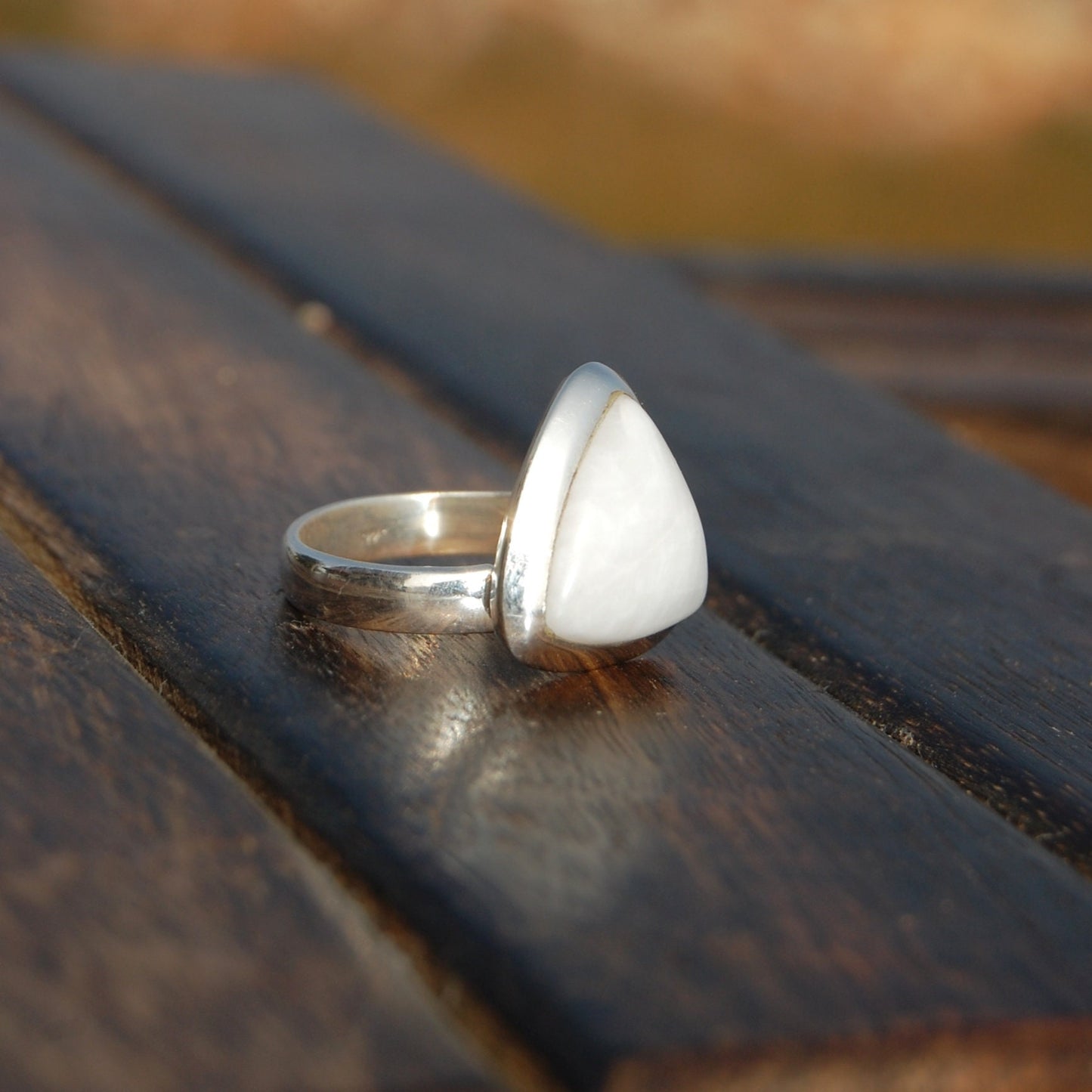 White Quartz Statement Ring
