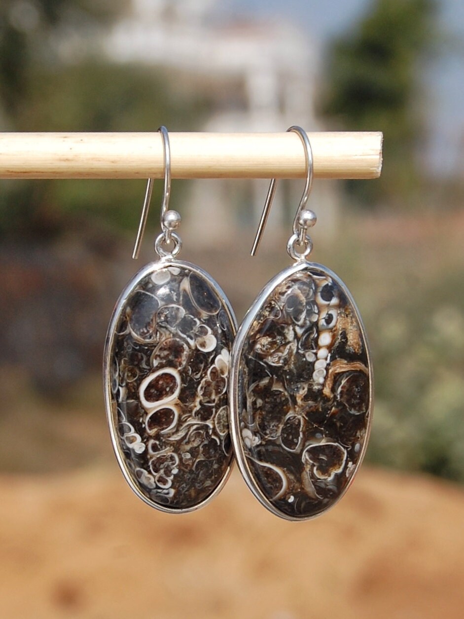 Turtle Jasper Statement Earrings